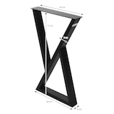 thumbnail of ML-Design Tischbeine 2er Set 40x71 cm Schwarz | X-Form Stahl, Industrial Tischgestell Esstisch DIY-Projekte
