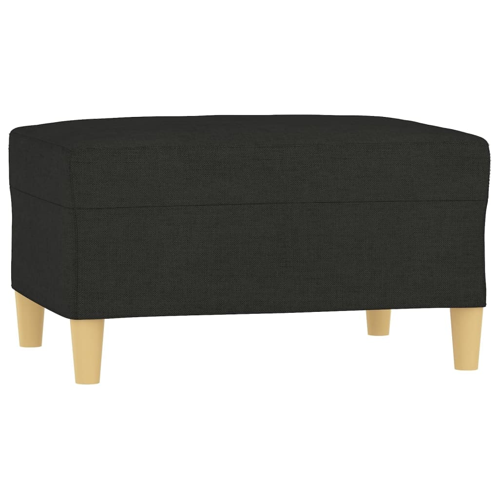 Décoshop26 - Fußhocker 70 x 55 x 41 cm in schwarzem Stoff DEC030508