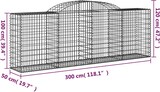 thumbnail of vidaXL Gabionen mit Hochbogen 3 Stk. 300x50x100/120cm Verzinktes Eisen