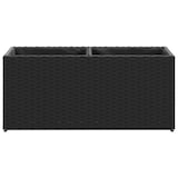 thumbnail of vidaXL Pflanzkübel mit 2 Töpfen 2 Stk. Schwarz 72x30x32 cm Poly Rattan