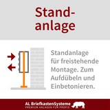 thumbnail of AL Briefkastensysteme 8 Fächer Premium Edelstahl Stand Briefkasten Anlage für Post A4 modern, robust, wetterfest, Artikelnummer: 331V8S4