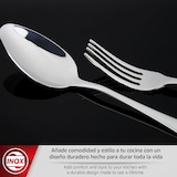 thumbnail of MAGEFESA IRIA Cubertería de 24 Cubiertos para 6 Comensales Fabricada en Acero Inoxidable, Tenedores, Cucharas, Cucharillas y Cuchillos de Mesa