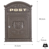 thumbnail of Briefkasten Englischer Postkasten zur Wandmontage braun Nostalgie Antik Stil