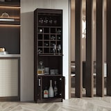 thumbnail of Mueble Bar kava espresso en melamina con Estante para Copas y Gabinete Inferior