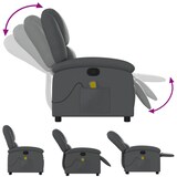 thumbnail of vidaXL Massagesessel Grau Kunstleder
