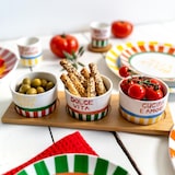 thumbnail of Service apéritif 3 pièces Dolce Vita 28,5 cm -  Multicolore Rectangulaire Porcelaine Table Passion 29.00x10.00 cm