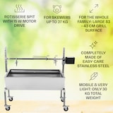 thumbnail of Sauenland Spanferkelgrill mit Elektromotor Drehspieß Silber-Metallic