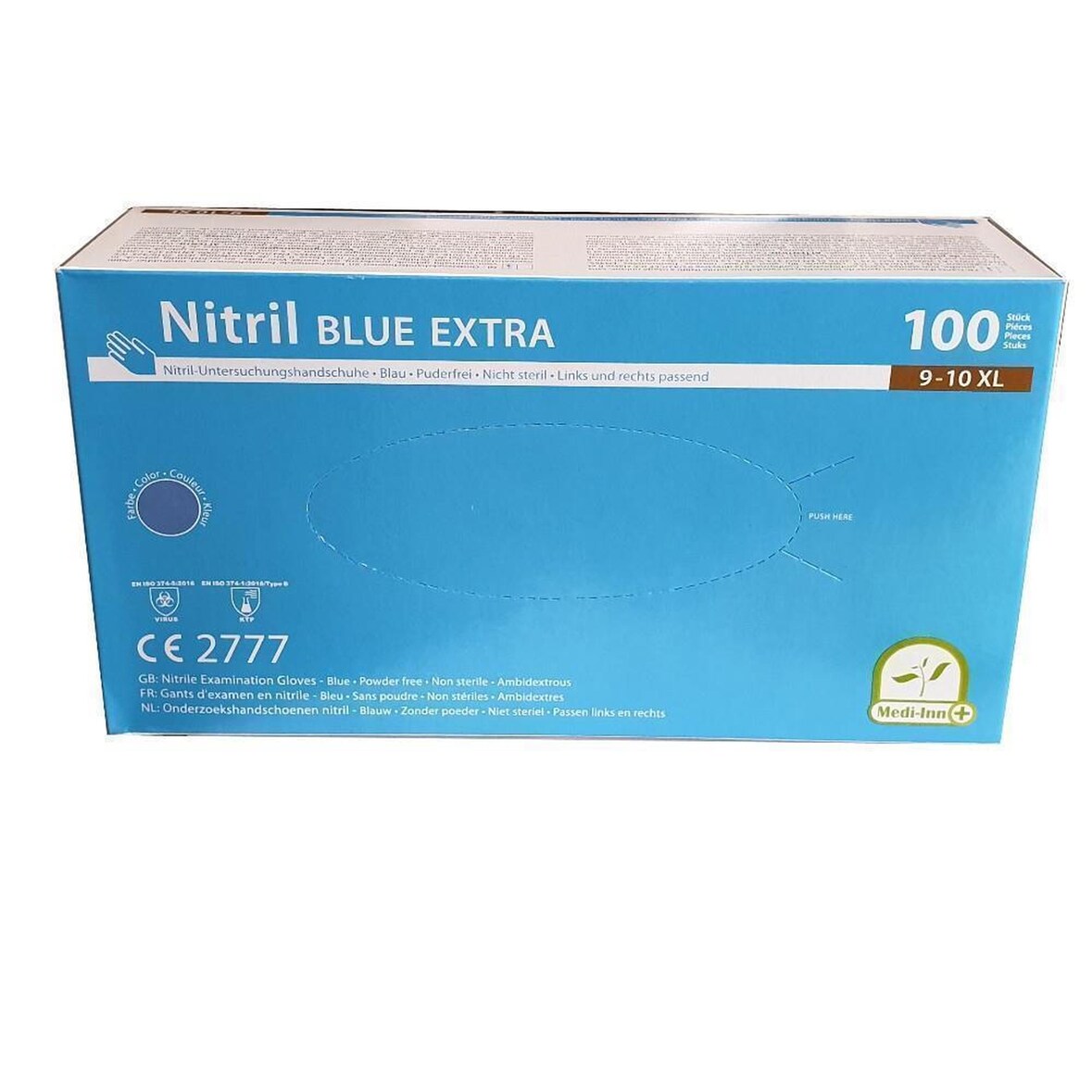 Medi-Inn Nitril Blue Extra - blau - puderfrei - Gr. L - 1000 Einmalhandschuhe