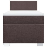 thumbnail of vidaXL Boxspringbett mit Matratze Dunkelbraun 90x200 cm Stoff