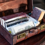 thumbnail of HMF Schatztruhe aus Holz, Vintage Koffer, 45 x 30,5 x 20 cm, Groß, Peru