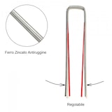 thumbnail of KIT 100 Estacas para Fixação de Redes de Ferro Galvanizado Anti-ferrugem 150 x 30 x 3 mm por Yelloo