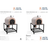 thumbnail of MF - Horno de Leña Exterior de Obra Modelo VESUVIUS (Blanco - 120 x 120 x 165 cm) – Aislado con Corcho y 3 Mantas Cerámicas