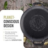 thumbnail of Victoria Plancha Cocina para Pizza Hierro Fundido Esmaltado Inducción Sartén 25cm Fuego, Barbacoa, Horno, VIC-38328, Negro