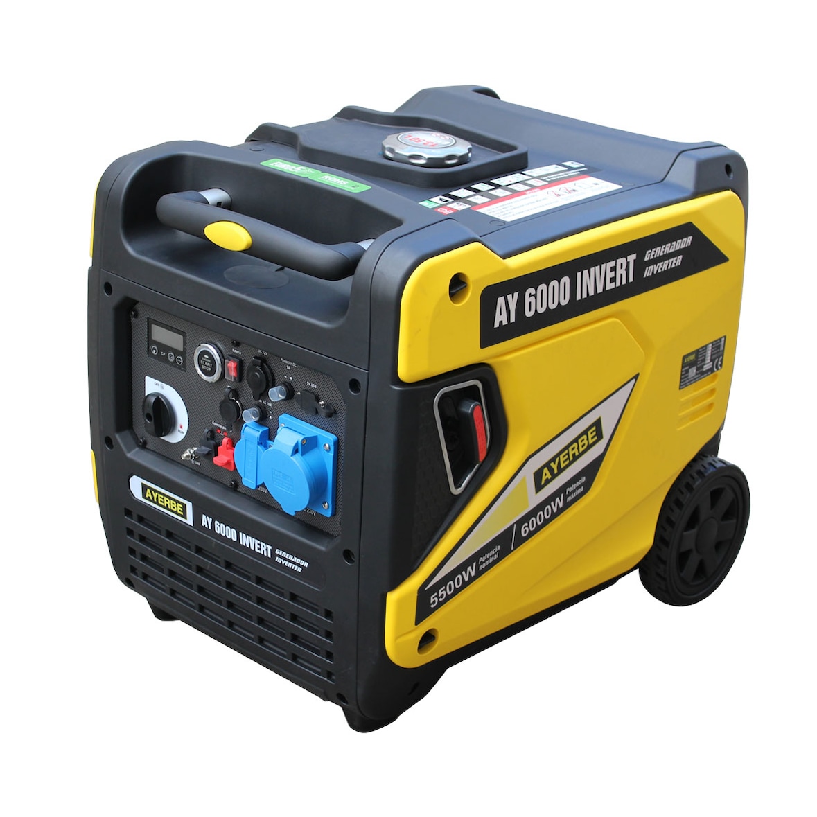 Gerador Inverter a Gasolina AY-6000 com Arranque Elétrico Motor Kiotsu KT 190