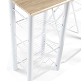 thumbnail of DUPI Conjunto Mesa de Cocina Bar | Estructura Metálica | Tabla de Madera con 4 Estantes | 2 Taburetes Plegables, 120 x 40 x 87 cm, Madera (Taupe)