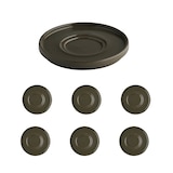 thumbnail of APS Onderzetter THE GRID 6-delige set - porselein, Ø 16 cm, kleur modder (bruin), stapelbaar