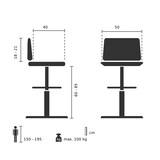 thumbnail of Kruk / draaikruk / werkstoel WORK MF rood hjh OFFICE