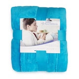 thumbnail of LUMALAND Kuscheldecke - 170 x 200 cm - 50 cm Fußtasche - Sofadecke & Tagesdecke - Himmelblau