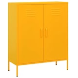 thumbnail of Sideboard KEVI Metall Senfgelb 80x35x101,5 cm Stahl     | Flurschrank Metallschrank Lagerschrank Beistellschrank Wohnzimmer