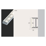 thumbnail of Paulmann Profilé de strip LED Square 1m Alu#Satiné 70809