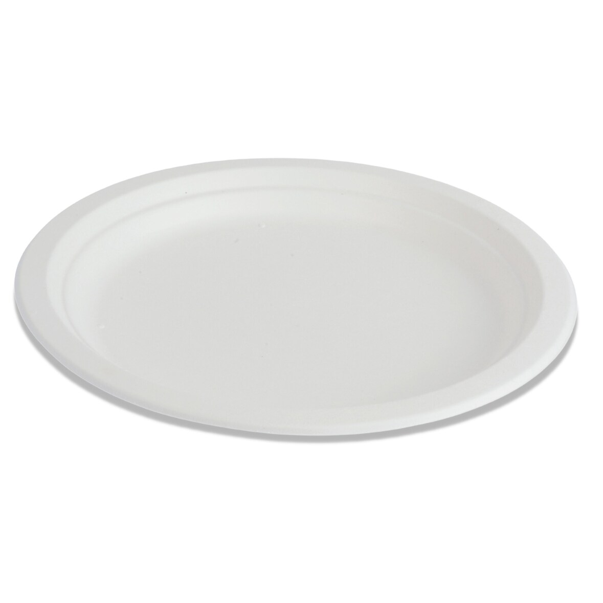 Runde Teller aus Zellstoff, Ø 23 cm Weiß kompostierbar Einweg-Partyteller Menü-Teller  500 Stück