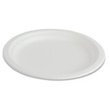 thumbnail of Runde Teller aus Zellstoff, Ø 23 cm Weiß kompostierbar Einweg-Partyteller Menü-Teller  500 Stück