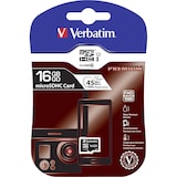 thumbnail of Verbatim microSDHC Speicherkarte 16 GB Class 10/U1