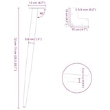 thumbnail of Helloshop26 - Conjunto de 4 pés ajustáveis ​​e cônicos para mesa de console 72 x 73 cm em aço branco 02_0056814