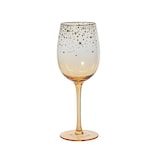thumbnail of Weinglas 22,6cm - Glas mit Sternen Glasgeschirr Wasserglas Saftglas Sektglas Gläser Weihnachten Glas mit Stiel Cocktailglas Apricot Gold