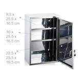 thumbnail of Relaxdays Medizinschrank, 3 Fächer, abschließbar, Edelstahl, HBT: 45x30x18 cm, Hausapotheke, Medikamentenschrank, silber