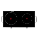 thumbnail of Orbegozo placa vitrocerámica doble PCE 6000, cristal Templado, cuerpo acero inox, 2 Termostatos, asas aislantes 2800 W