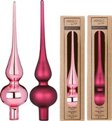 thumbnail of Christbaumspitze Glas 26cm 1 Stück matt / glänzend sort. - Berry Kiss