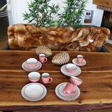 thumbnail of OSITA Rose Weiß 16tlg Kombiservice Steingut 4 Personen Becher Schalen Teller Relief