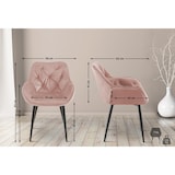 thumbnail of Set di 4 poltroncine Tanna in velluto rosa