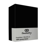thumbnail of DoubleDry Hoeslaken Jersey 180 x 200 cm - 100% katoen - zwart