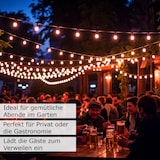 thumbnail of Illu- Party Garten Außenlichterkette 50x E27 warmweiße LED Kugellampen 50m