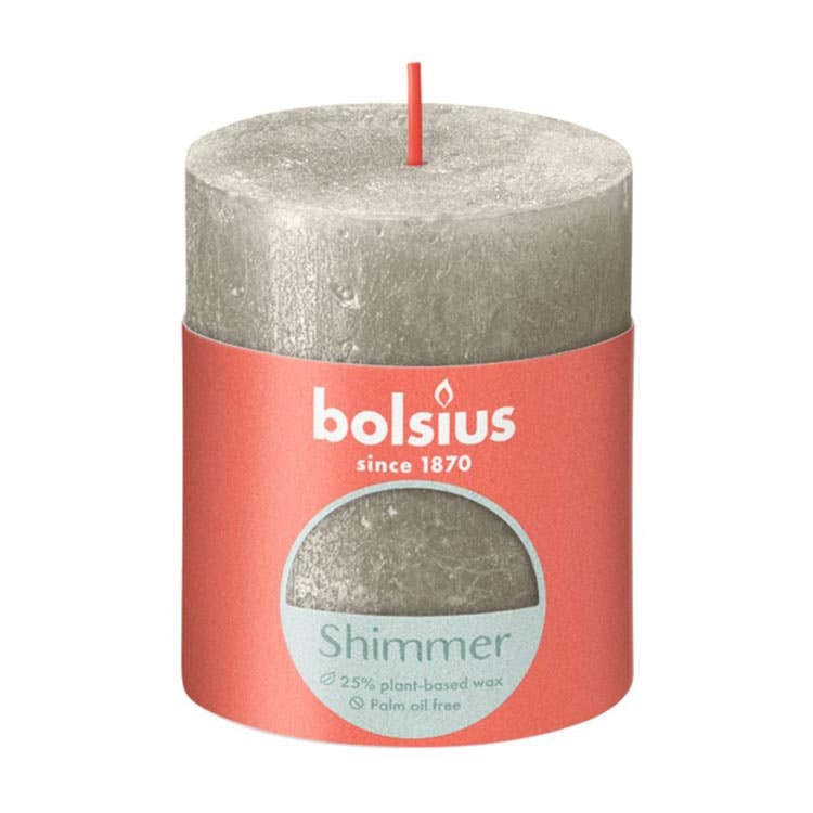 Bolsius Shimmer Stompkaars 80X68 Champagne 4X1 St