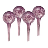 thumbnail of Relaxdays Bewässerungskugeln Glas, 4er Set, HxD: 15 x 6 cm, Gießkugeln für Pflanzen, Bewässerungshelfer Urlaub, lila