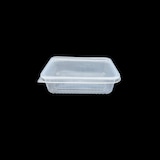 thumbnail of Barquette 750 cc en plastique PP micro-ondable avec couvercle séparé par 100