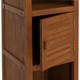 thumbnail of Teak-Hochregal HWC-M87, Badschrank Badregal Badezimmer, hochwertiges B-Grade-Teak (Kernholz, 20-30 Jahre), 181x40cm