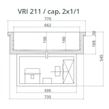 thumbnail of Vasca drop-in refrigerata da incasso VRI211 con motore a bordo cm. 77x68x54,5h
