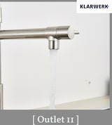 thumbnail of KLARWERK® Björn | Horeca Keukenkraan Zilver Geborsteld Twee Douchekoppen | RVS Kraan Keuken 2 Aansluitingen | Dubbele Spoelbak Restaurant Horeca