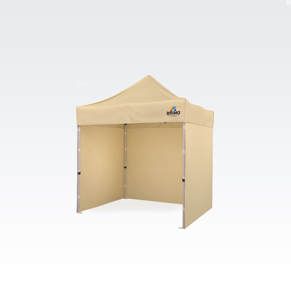 Marktzelt 2x2m - mit 3 Wänden - Beige