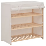 thumbnail of vidaXL Schuhschrank mit Abdeckung Weiß 79 x 40 x 80 cm Stoff