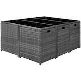 thumbnail of tectake Salon de jardin MALAGA 10 places avec housse de protection - gris - 403867
