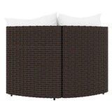 thumbnail of vidaXL Garten-Ecksofas mit Kissen 2 Stk. Braun Poly Rattan