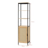 thumbnail of Helloshop26 - Badezimmerschrank aus Bambus und Rattan 172 x 40 x 35 cm beigefarbenes MDF 03_0009954