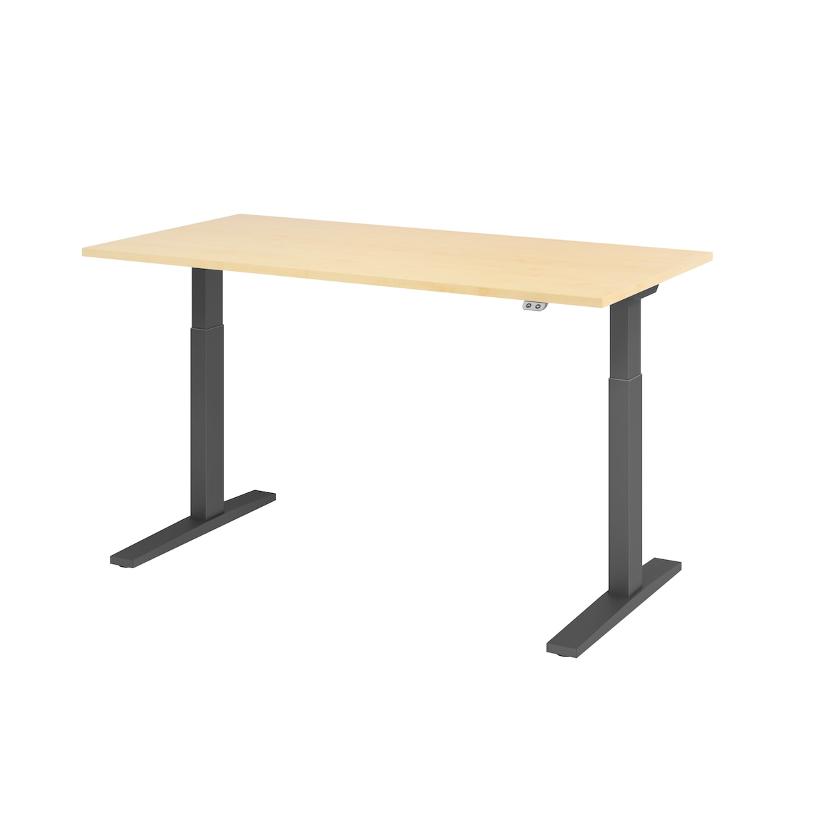 Hammerbacher-Sitz-Steh-Schreibtisch el.160x80cm Ahorn/Grap-VXMKA16/3/G
