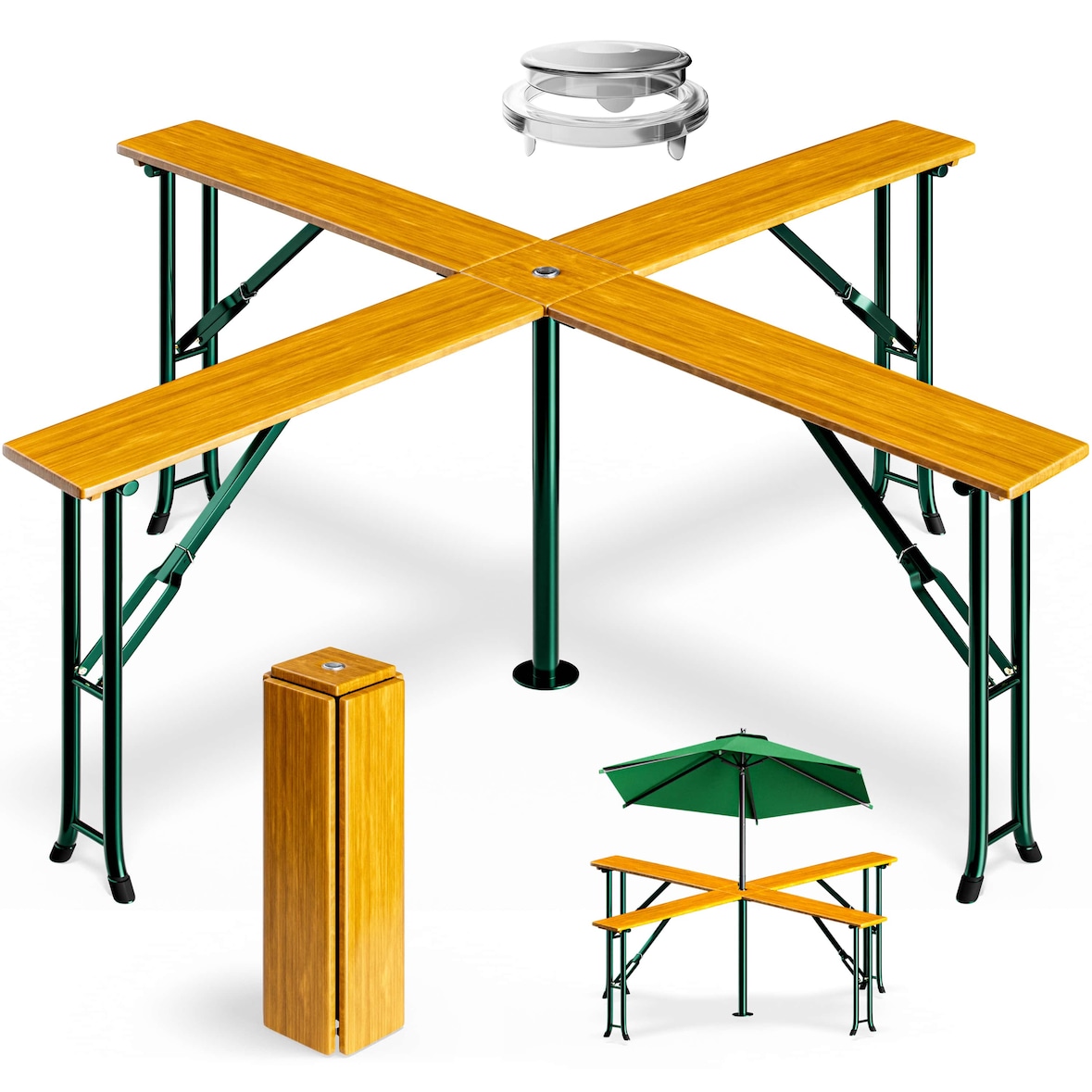 Casaria XXL Stehtisch Partytisch Quattro Klappbar Holz