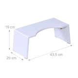 thumbnail of Relaxdays Toilettenhocker, klappbar, Hocker Toilettengang, Erwachsene, Bambus, rutschfest, HxBxT: 19x43,5x20 cm, weiß